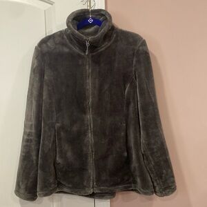 Grey warm jacket, soft fleece